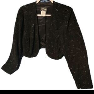 Onyx Nite Black Glitter Bolero Jacket